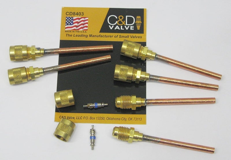 C&D Valve C&D Copper Tube Access Valve 3/16 CD8403 Package of 6 - Image 1